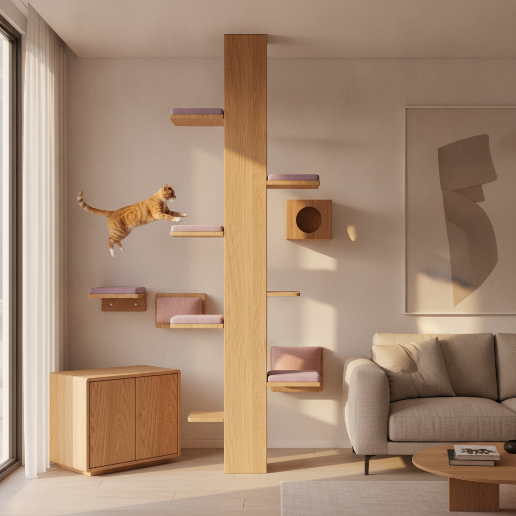 El efecto vía de escape: Cómo diseñar un gimnasio para gatos sin rincones sin salida